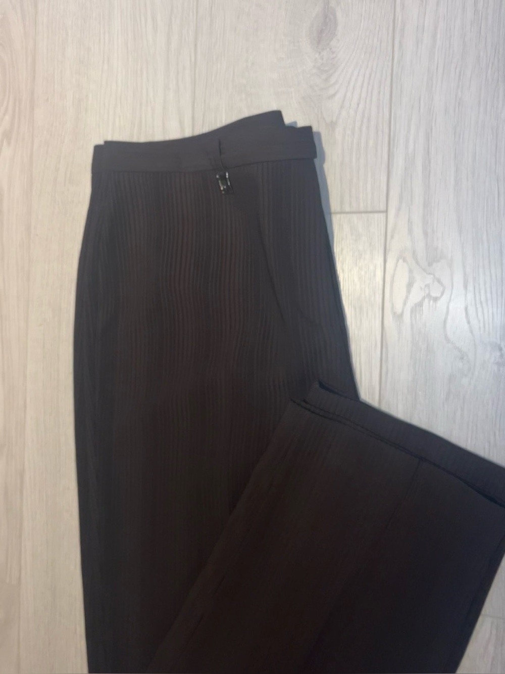 Dark Brown Pinstripe Dress Pants for women 🤎